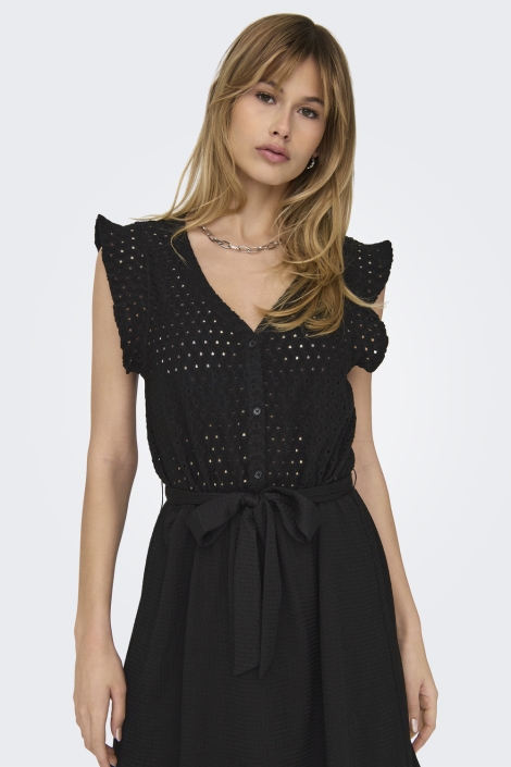 Only onlelisa s/l v-neck dress cs jrs